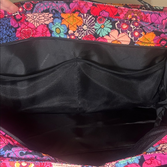Vera Bradley Floral Fiesta LARGE Travel Weekender Bag, Soft Suitcase - Picture 6 of 16